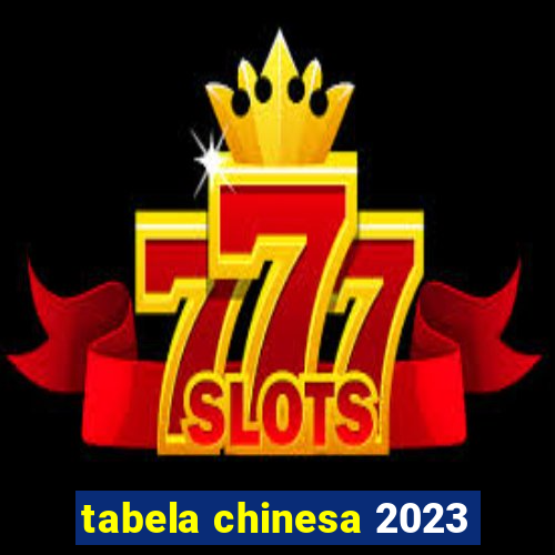 tabela chinesa 2023